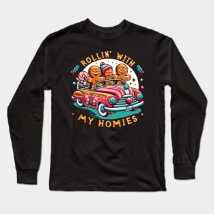 Rollin' With My Homies Vintage Gingerbread Men Long Sleeve T-Shirt